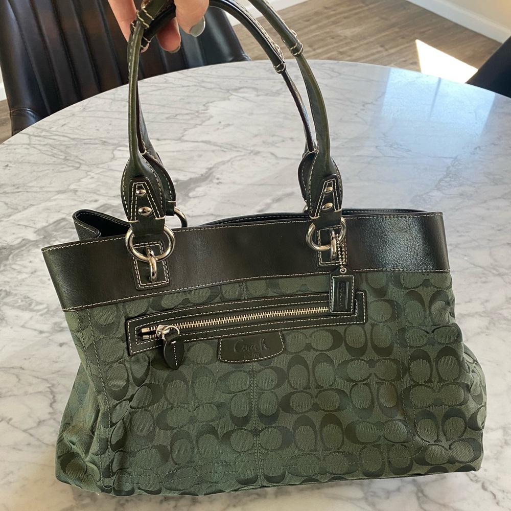 Emerald Green Coach purse